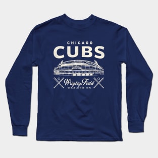 Cubs Wrigley Field 2 by Buck Tee Long Sleeve T-Shirt